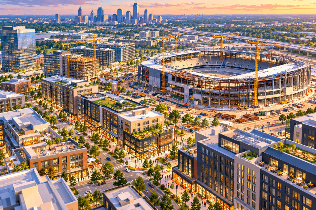 Sunbelt cities hitting home runs with stadium districts